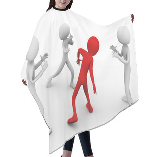 Personality  3d Men Fighting Hair Cutting Cape