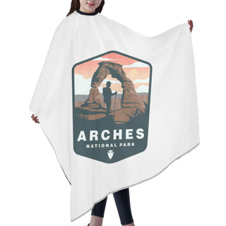 Personality  Vector Of Arches National Park Vintage Logo Symbol Illustration Design Hair Cutting Cape