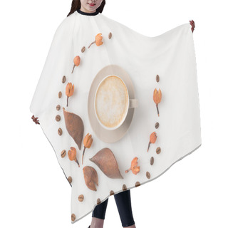 Personality  Coffee Cup With Flowers Hair Cutting Cape