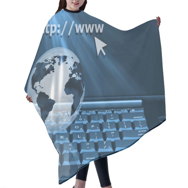 Personality  Internet concept hair cutting cape