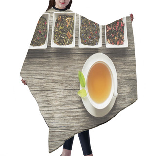 Personality  Tea Cup With Dry Collection Hair Cutting Cape