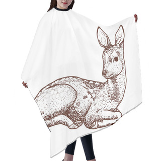 Personality  Contour Drawing Deer Points Hair Cutting Cape