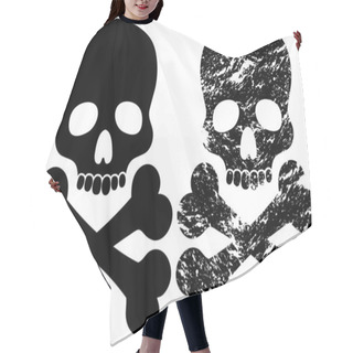 Personality  Black Skull Hair Cutting Cape