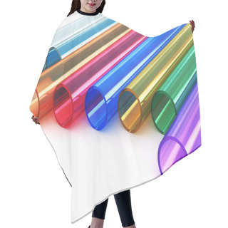 Personality  Color Acrylic Plastic Tubes Hair Cutting Cape