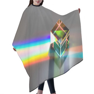 Personality  Colored Square Crystal On A Gray Surface Hair Cutting Cape