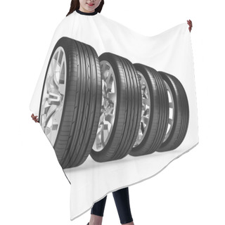 Personality  Set Of Car Wheels Hair Cutting Cape