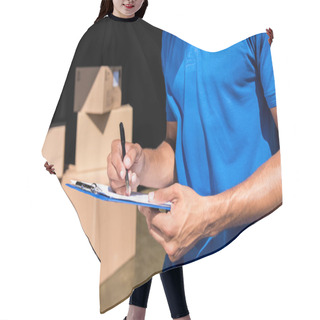 Personality  Delivery Man With Documents Hair Cutting Cape