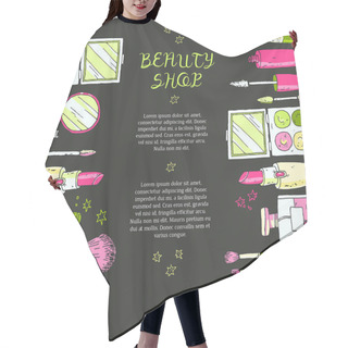 Personality  Beauty Cosmetics Shop Banner Hair Cutting Cape
