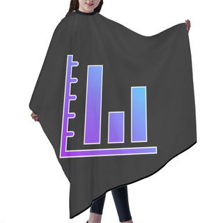 Personality  Bars Graphic Of Business Stats Blue Gradient Vector Icon Hair Cutting Cape