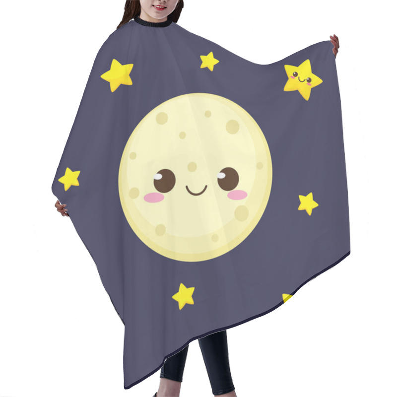 Personality  Cute Moon And Stars Characters Hair Cutting Cape