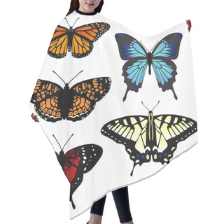 Personality  Five Vector Butterflies Hair Cutting Cape
