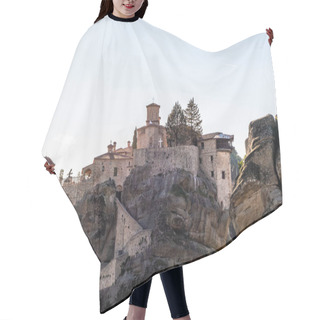 Personality  Rock Formations With Orthodox Monastery In Meteora  Hair Cutting Cape