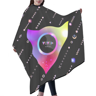 Personality  Poster Rainbow Volumetric Figures Memphis Style Elements-01 Hair Cutting Cape