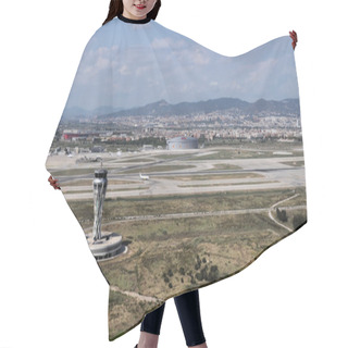 Personality  Barcelona Airport Control Tower Hair Cutting Cape