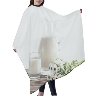 Personality  Milk In Jug And Glass Hair Cutting Cape