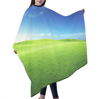 Personality  Green Field And Blue Sky Hair Cutting Cape