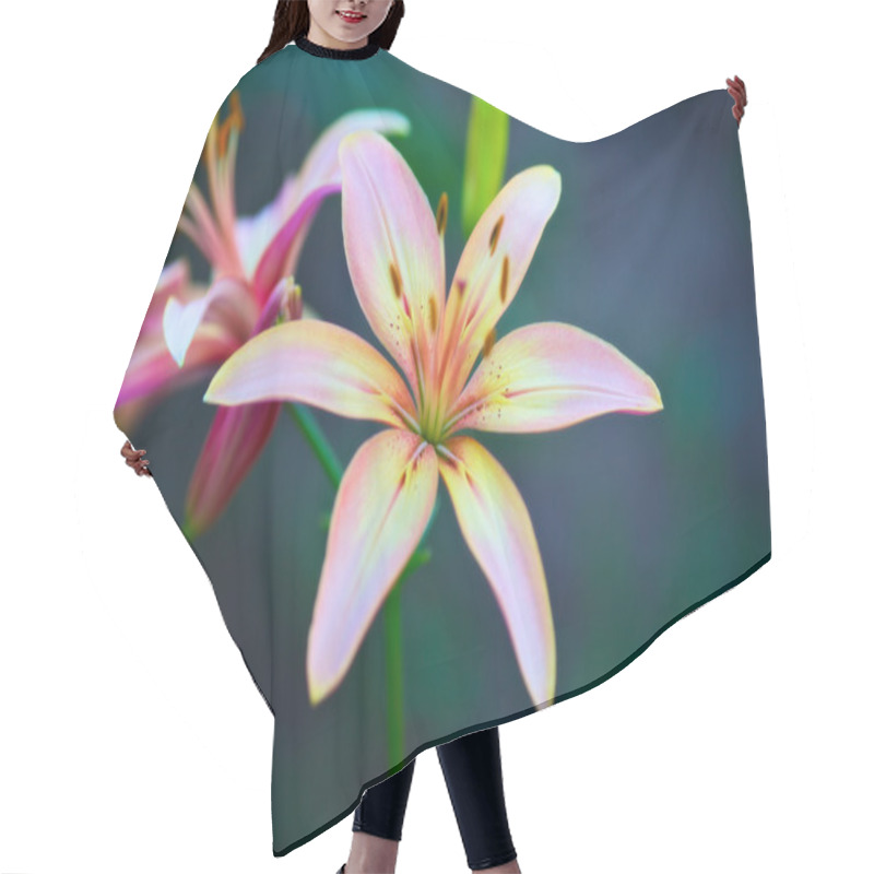 Personality  Pink Lilies Hair Cutting Cape