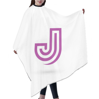 Personality  Letter J Logo Icon Design Template Elements Hair Cutting Cape