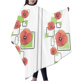 Personality  Flower Abstraction. Hair Cutting Cape