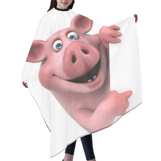Personality  Funny  Pig Holding Card  Hair Cutting Cape