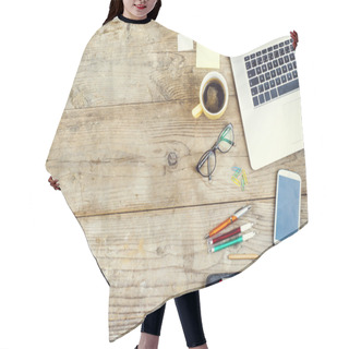 Personality  Mix Of Office Supplies And Gadgets Hair Cutting Cape