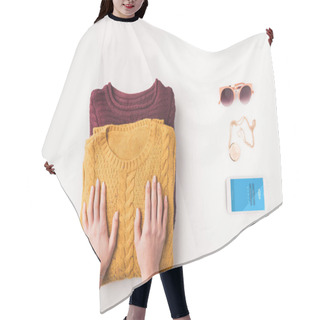 Personality  Sweaters And Smartphone With Skype Hair Cutting Cape