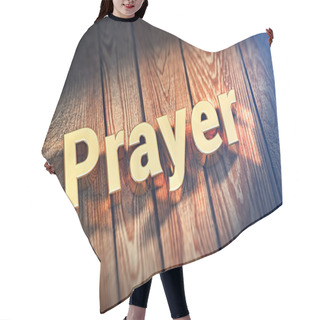 Personality  Word Prayer On Wood Planks Hair Cutting Cape