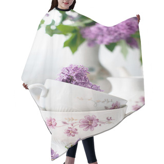 Personality  Sprig Of Lilac In A Cup Hair Cutting Cape