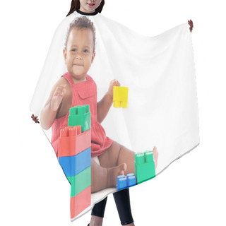 Personality  Baby Girl Playing Hair Cutting Cape