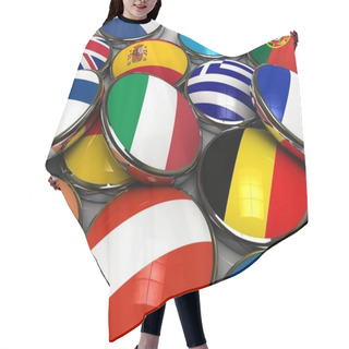 Personality  Europe Flags Hair Cutting Cape