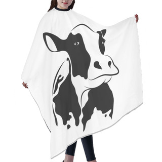 Personality  Vector Image Of An Cow Hair Cutting Cape