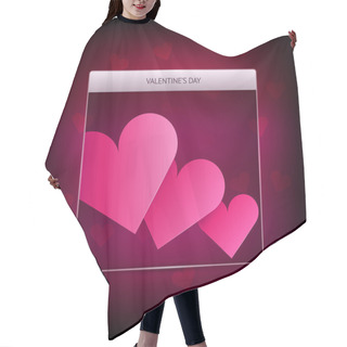 Personality  Vector Banner For Valentine's Day. Hair Cutting Cape