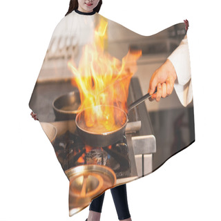 Personality  Chef Cooking In Kitchen Stove Hair Cutting Cape