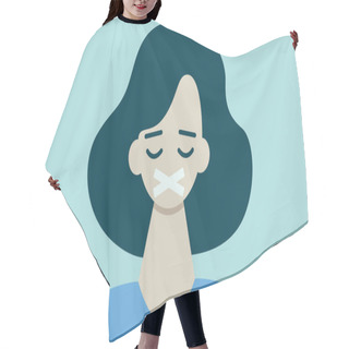 Personality  Freedom Of Speech Concept. Vector Illustration Hair Cutting Cape