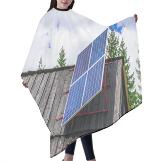 Personality  A Solar Panel In A Remote Mountain Village Hair Cutting Cape