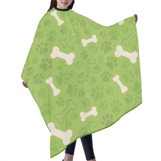 Personality  Seamless Background - Dog Paw Print And Bones Hair Cutting Cape