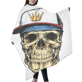 Personality  Skull With Bandanna And Cap Hair Cutting Cape