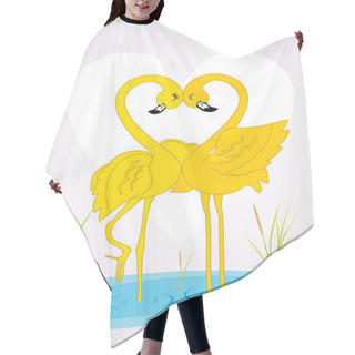 Personality  Abstract Romantic Waterbird Background Hair Cutting Cape