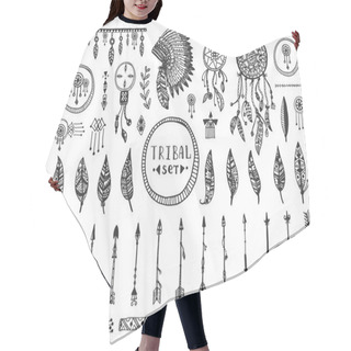 Personality  Big Tribal Vector Elements Collection Hair Cutting Cape