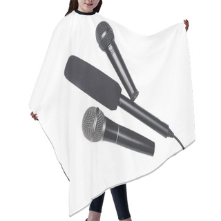 Personality  Different Black Microphones Hair Cutting Cape