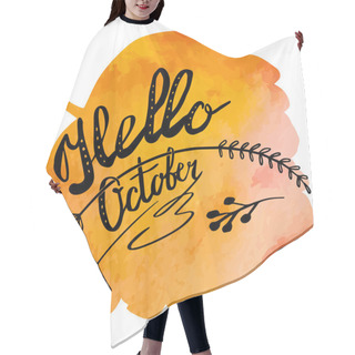 Personality  Autumn Watercolor Banner With Hand Lettering Hair Cutting Cape