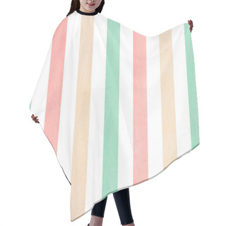 Personality  Watercolor Striped Background. Hair Cutting Cape