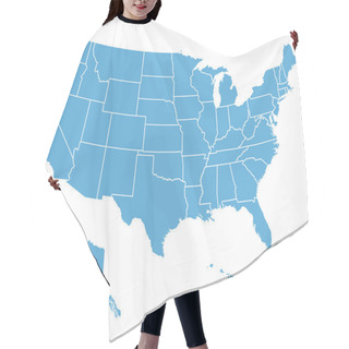 Personality  United States Vector Map Hair Cutting Cape
