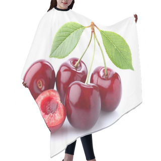 Personality  Sweet Cherry On A White Background Hair Cutting Cape