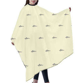 Personality  Colored Background With Different Accessories Hair Cutting Cape