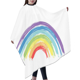 Personality  Painted Rainbow. Vector Illustration. Hair Cutting Cape