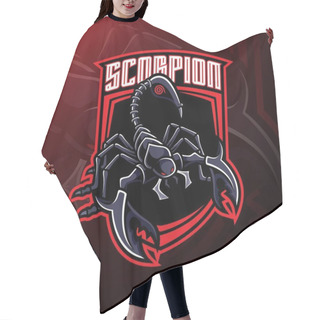 Personality  Scorpion Sport Mascot Logo Design Hair Cutting Cape