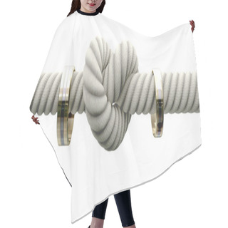Personality  Tie The Knot With Wedding Rings Hair Cutting Cape