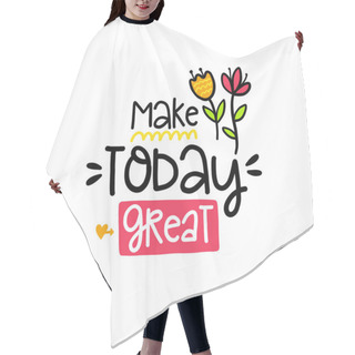 Personality  Vector Poster With Phrase And Decor Hair Cutting Cape