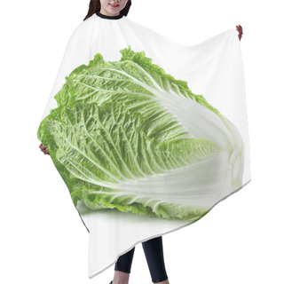 Personality  Fresh Chinese Cabbage Isolated On A White Background. Hair Cutting Cape